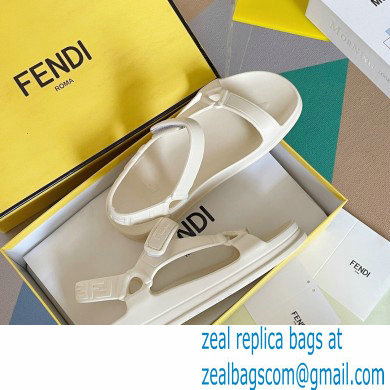 Fendi EVA Rubber Sandals White 2023