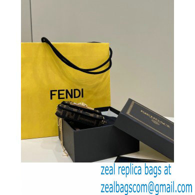 Fendi Fendace Nano Baguette Bag Charm FF Canvas 2023