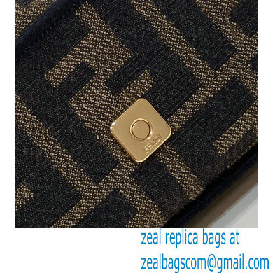 Fendi Fendace Nano Baguette Bag Charm FF Canvas 2023