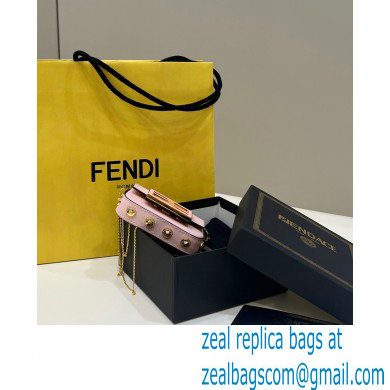Fendi Fendace Nano Baguette Bag Charm Leather Pink 2023
