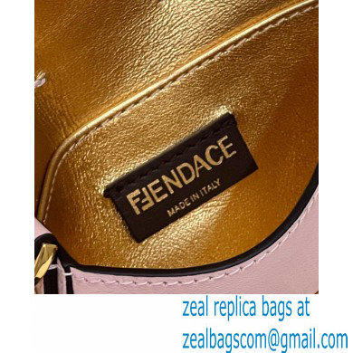 Fendi Fendace Nano Baguette Bag Charm Leather Pink 2023