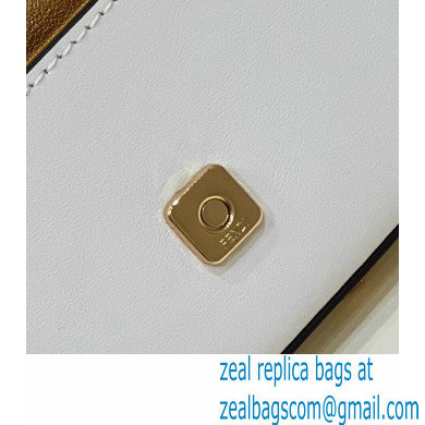 Fendi Fendace Nano Baguette Bag Charm Leather White 2023 - Click Image to Close