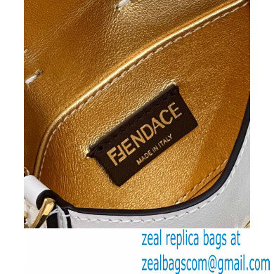 Fendi Fendace Nano Baguette Bag Charm Leather White 2023 - Click Image to Close