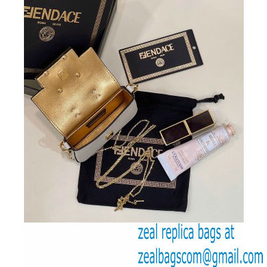 Fendi Fendace Nano Baguette Bag Charm Leather White 2023