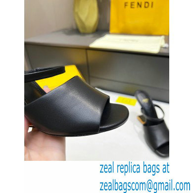 Fendi First leather high-heeled sandals Black 2023 - Click Image to Close
