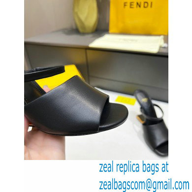 Fendi First leather high-heeled sandals Black 2023