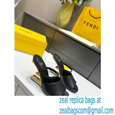 Fendi First leather high-heeled sandals Black 2023