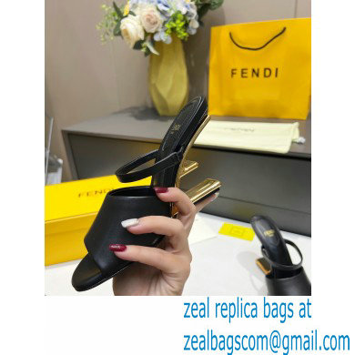 Fendi First leather high-heeled sandals Black 2023 - Click Image to Close