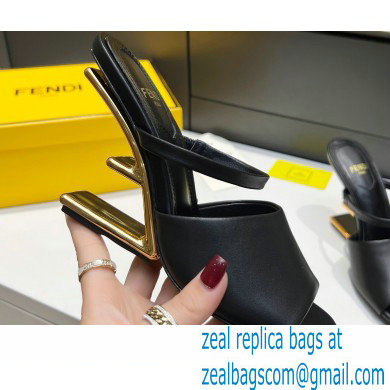 Fendi First leather high-heeled sandals Black 2023