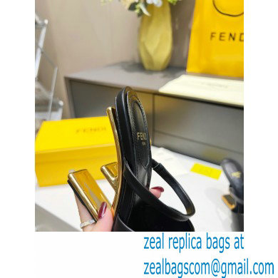 Fendi First leather high-heeled sandals Black 2023 - Click Image to Close