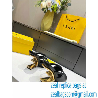 Fendi First leather high-heeled sandals Black 2023