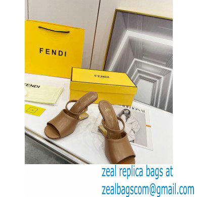 Fendi First leather high-heeled sandals Brown 2023