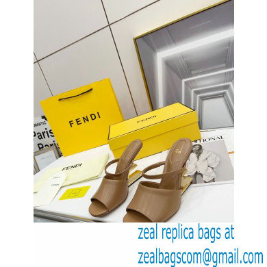 Fendi First leather high-heeled sandals Brown 2023