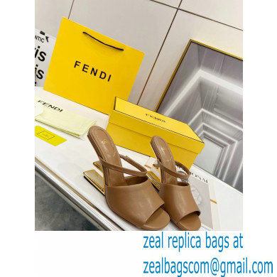 Fendi First leather high-heeled sandals Brown 2023