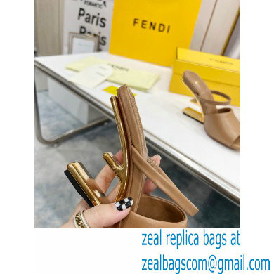 Fendi First leather high-heeled sandals Brown 2023 - Click Image to Close