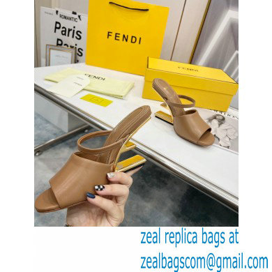 Fendi First leather high-heeled sandals Brown 2023