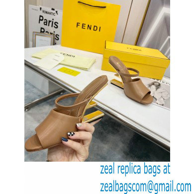 Fendi First leather high-heeled sandals Brown 2023 - Click Image to Close