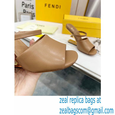 Fendi First leather high-heeled sandals Brown 2023 - Click Image to Close
