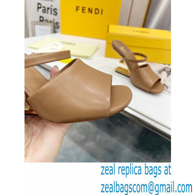 Fendi First leather high-heeled sandals Brown 2023