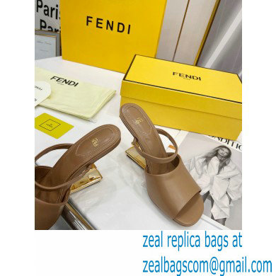 Fendi First leather high-heeled sandals Brown 2023 - Click Image to Close