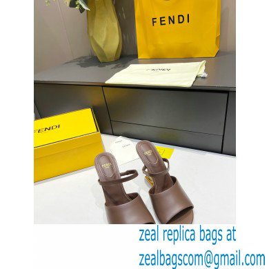 Fendi First leather high-heeled sandals Coffee 2023 - Click Image to Close