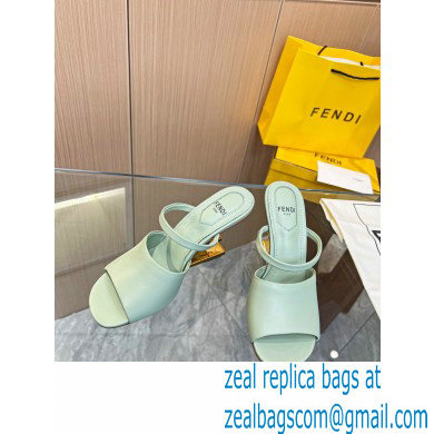 Fendi First leather high-heeled sandals Light Green 2023