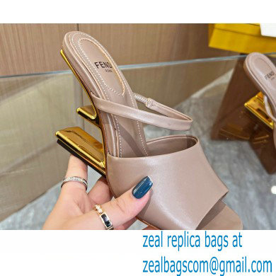 Fendi First leather high-heeled sandals Nude 2023 - Click Image to Close