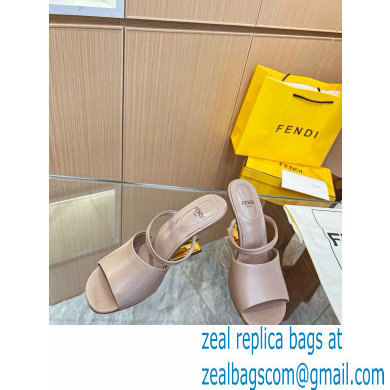 Fendi First leather high-heeled sandals Nude 2023 - Click Image to Close