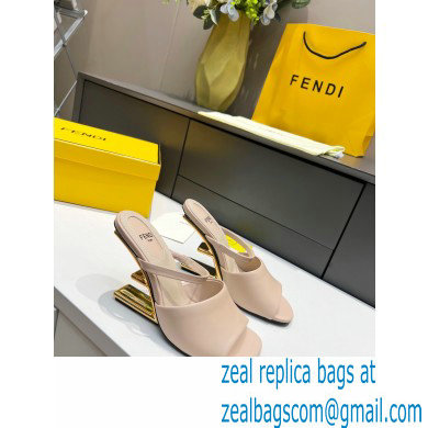 Fendi First leather high-heeled sandals Nude Pink 2023