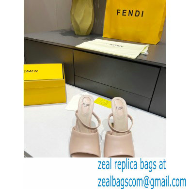 Fendi First leather high-heeled sandals Nude Pink 2023 - Click Image to Close