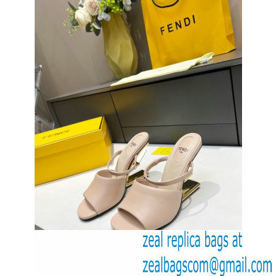 Fendi First leather high-heeled sandals Nude Pink 2023