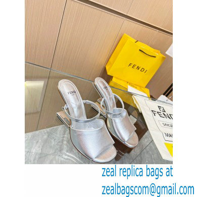Fendi First leather high-heeled sandals Silver 2023 - Click Image to Close