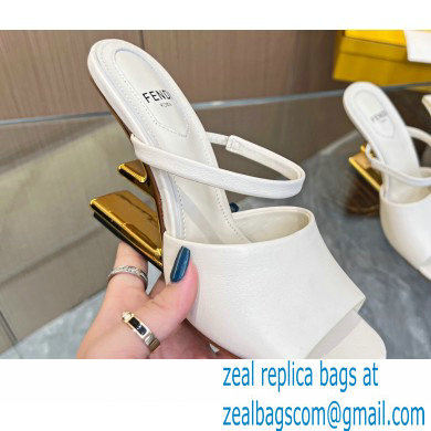 Fendi First leather high-heeled sandals White 2023 - Click Image to Close