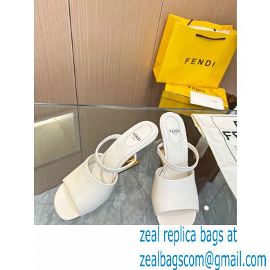 Fendi First leather high-heeled sandals White 2023