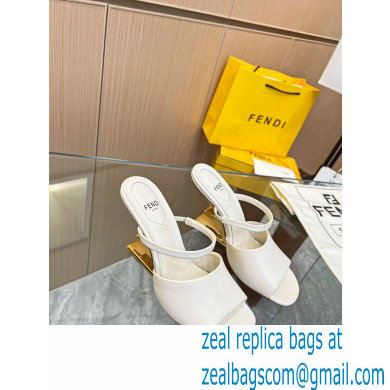 Fendi First leather high-heeled sandals White 2023 - Click Image to Close