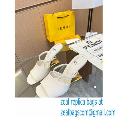 Fendi First leather high-heeled sandals White 2023