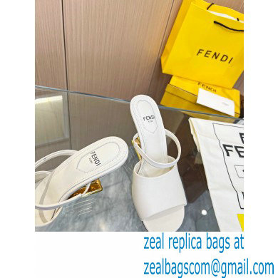 Fendi First leather high-heeled sandals White 2023