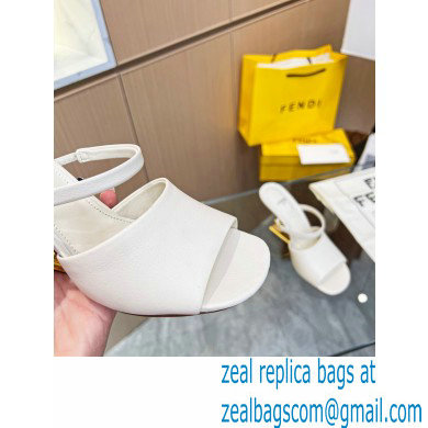 Fendi First leather high-heeled sandals White 2023