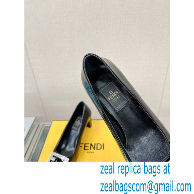 Fendi crystal logo pumps Patent Black 2023 - Click Image to Close