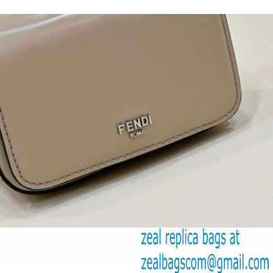 Fendi leather Nano Bag F bag Beige 2023