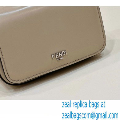 Fendi leather Nano Bag F bag Beige 2023 - Click Image to Close