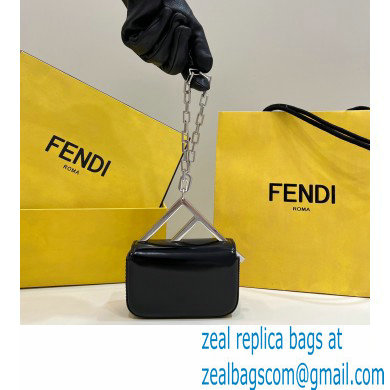 Fendi leather Nano Bag F bag Black 2023 - Click Image to Close