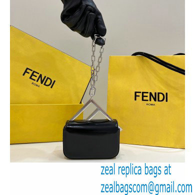 Fendi leather Nano Bag F bag Black 2023