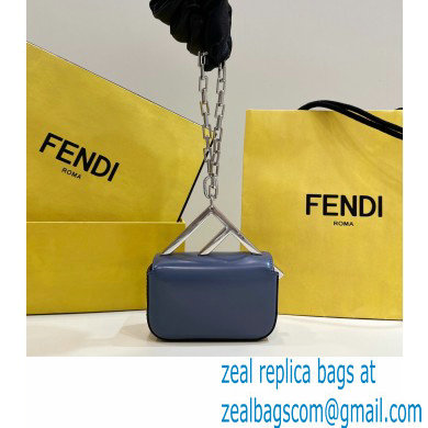 Fendi leather Nano Bag F bag Blue 2023
