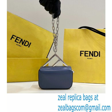 Fendi leather Nano Bag F bag Blue 2023 - Click Image to Close