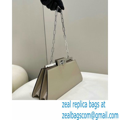 Fendi leather Peekaboo Cut Medium bag Beige 2023 - Click Image to Close