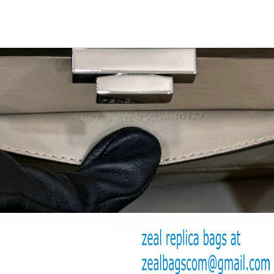 Fendi leather Peekaboo Cut Medium bag Beige 2023