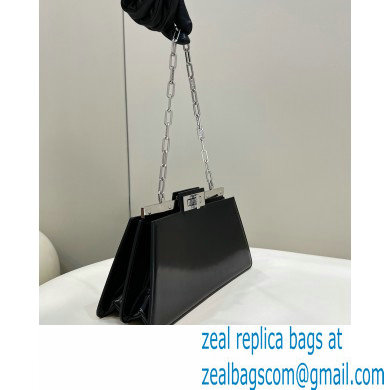 Fendi leather Peekaboo Cut Medium bag Black 2023