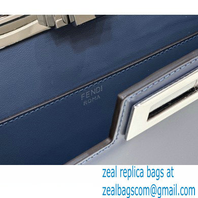 Fendi leather Peekaboo Cut Medium bag Blue 2023