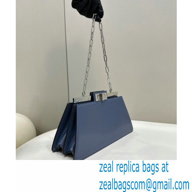 Fendi leather Peekaboo Cut Medium bag Blue 2023